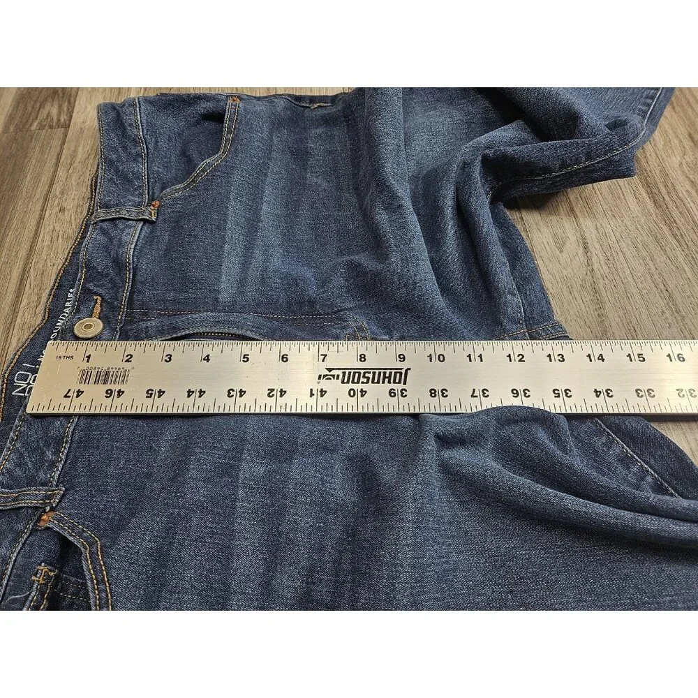 (3/$35) No Boundaries Juniors 21 Blue High Rise Straight Leg‎ Denim Stretch